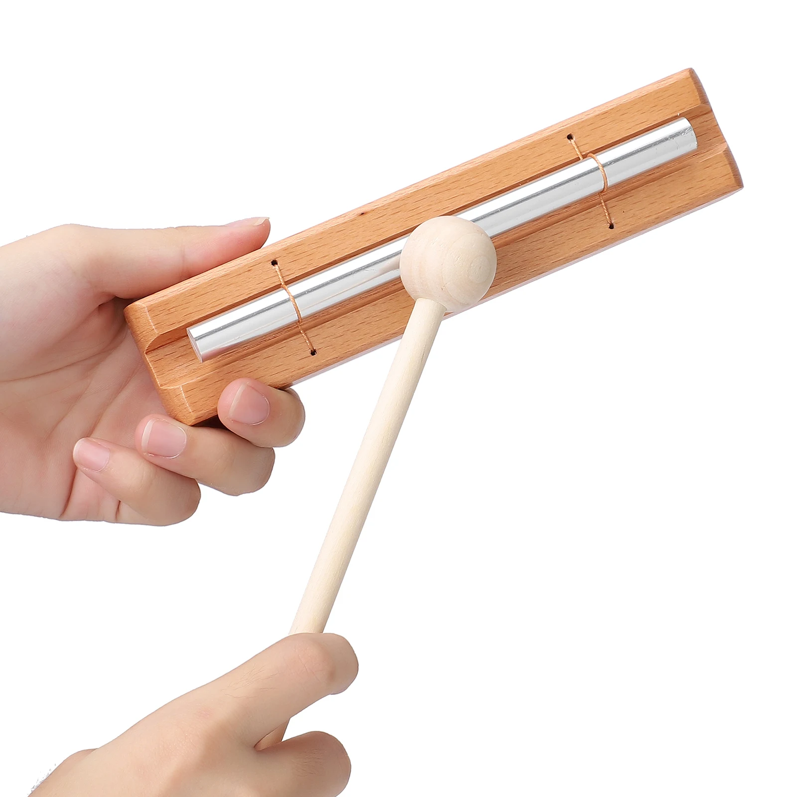 Energy Chime Percussion,Hand Bell Meditation Chimes ,Teacher Tools Reminder Tuned Energy Chimes Music Instrument with Mallet