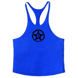 Professional Bodybuilding stringer tank top Mens Cotton Gym sleeveless shirt men Fitness Vest Running Singlet workout tanktop