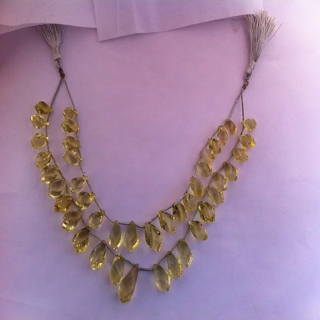 High Quality Fancy Lemon Topaz Loose Beads Beautiful Natural Color Jewelry