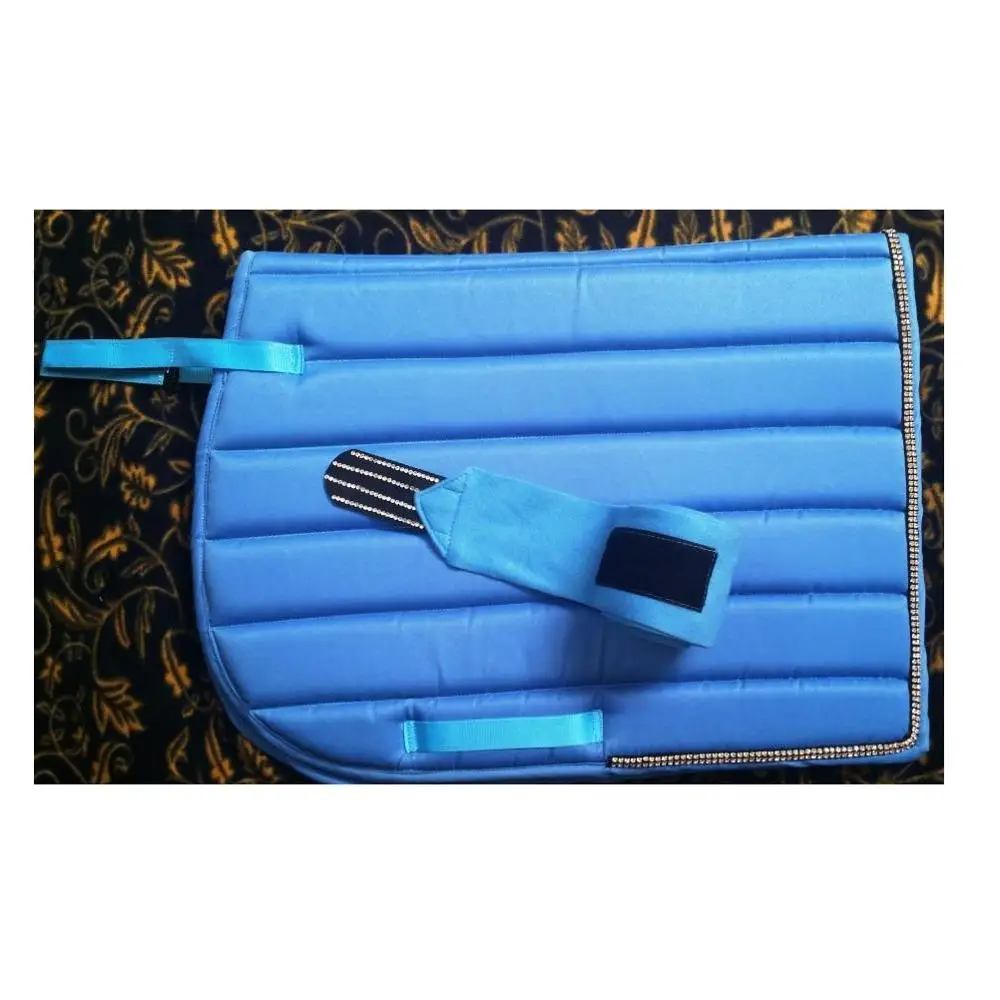 Anky Style Bling Saddle Pad New Shape HD Foam Computerised Quilted Horse Saddle Pad with Girth Strap Assorted Colors