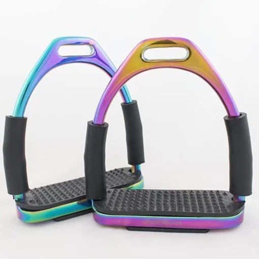 Rainbow Colored Stirrups Stainless Steel - Horse Riding Products Unique Latest Model 2020