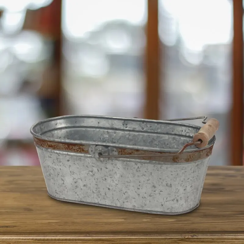 Металлическое ведро детское платье садовое поставить оцинкованной с натуральным готовой высокое качество металлическое от Da дизайнеров