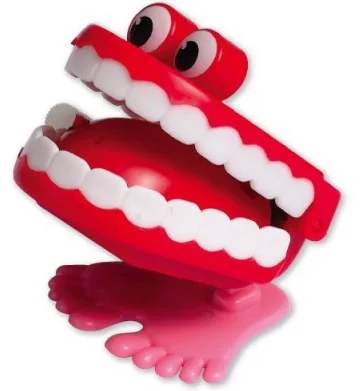 Wholesale Walking Jumping teeth Toy Wind Up Toys party favors pinata loot bag Gag