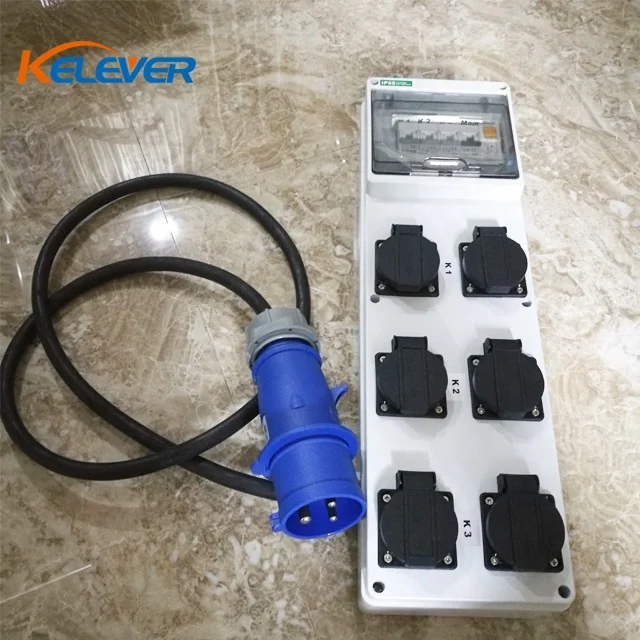 16A single phase stage audio power distro box with 6x15A AU Sockets