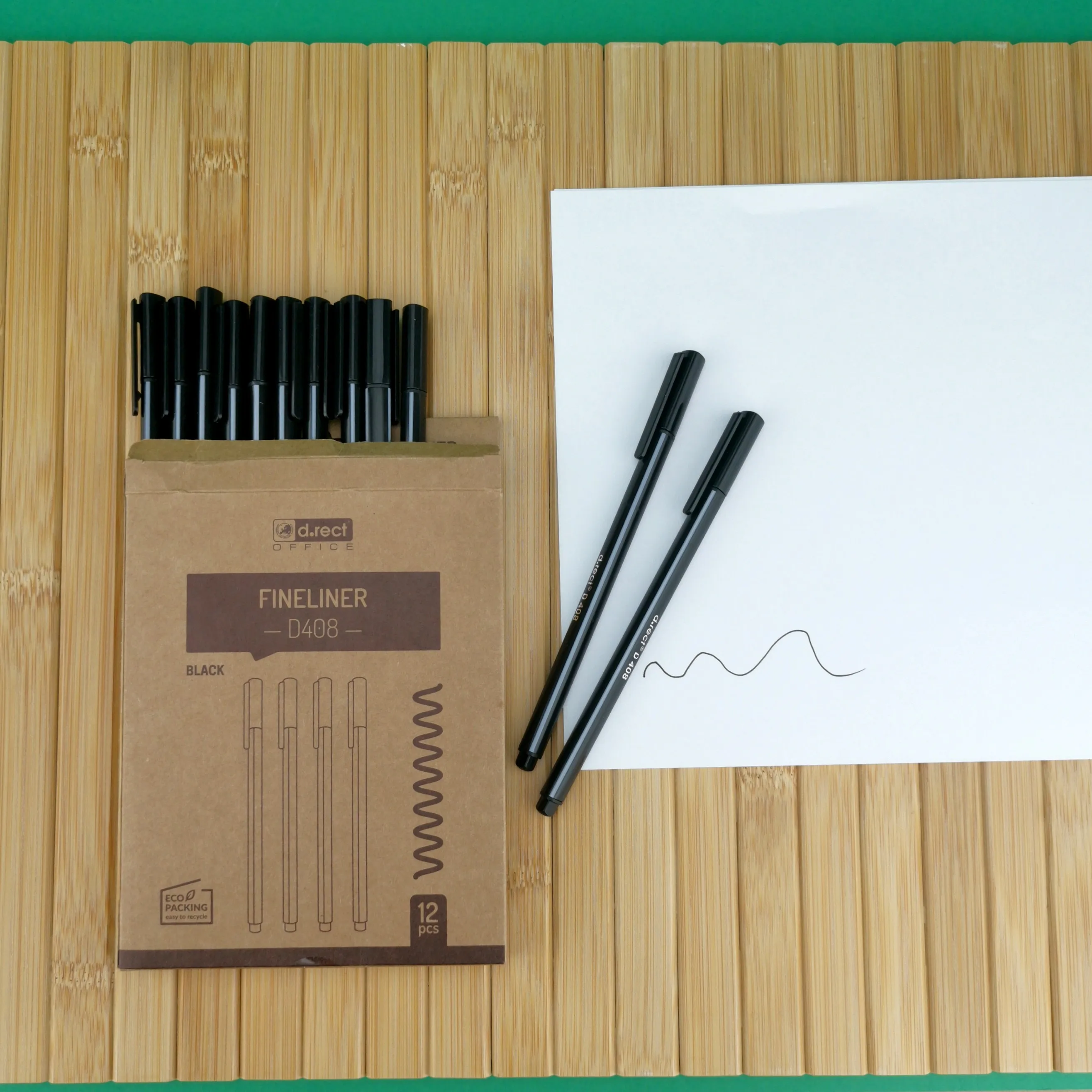  12 шт. черные маркеры для рисования FINELINER D.RECT D408