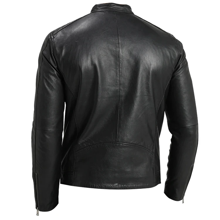 hot selling Classic design Pure Quality leather jacket Fashion Men black Lamb Leather Jacket/men leather jackets/Pakistan