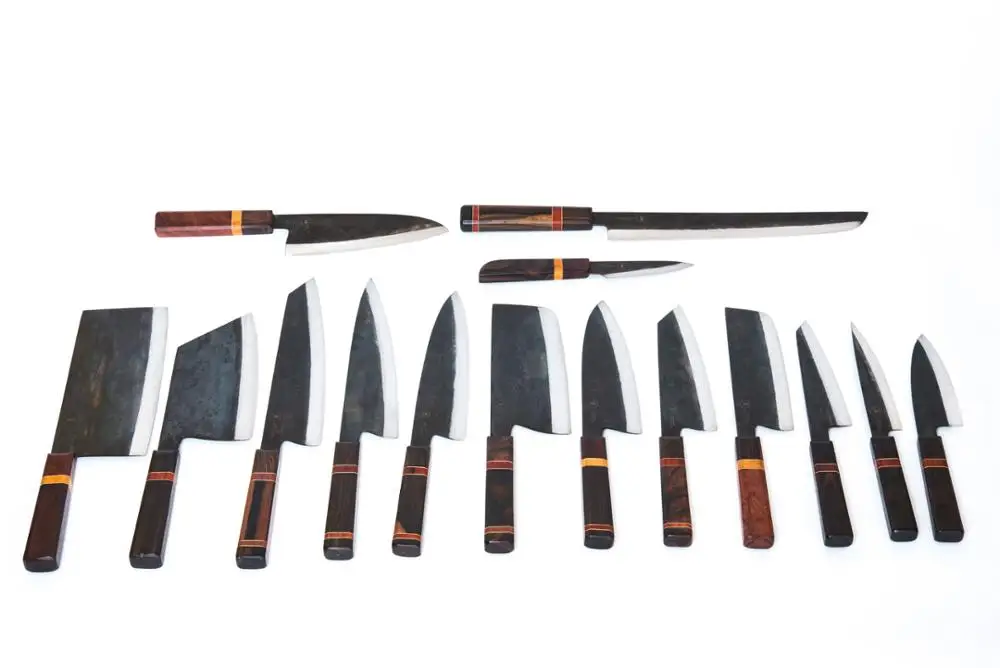 Cheap  Japanese Knives for Chef - Carbon Steel - Wood Handle - Hand Forged Knives