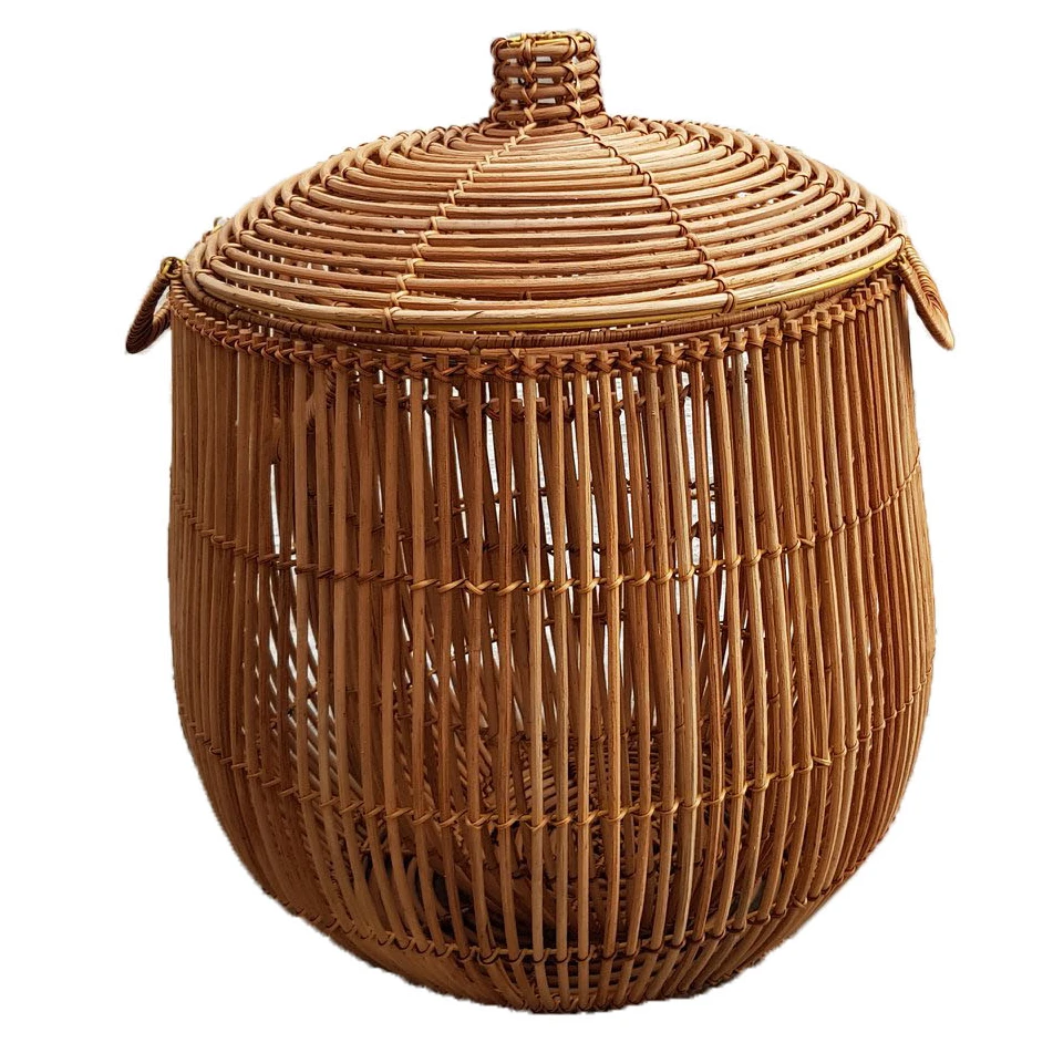 Ротанговая корзина для хранения белья Фруктовая корзинка ручной работы плетеная Вьетнам Boho ротанга бамбуковая
