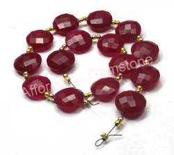 dyed ruby good quality stone top drilled stones synthetic round shape jewelry wire wrapping gems handmade gemstone faceted