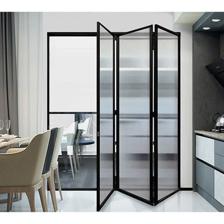 Custom Windproof Interior Bi-Fold Doors Double Glazing Folding Door Aluminium Bifold Doors