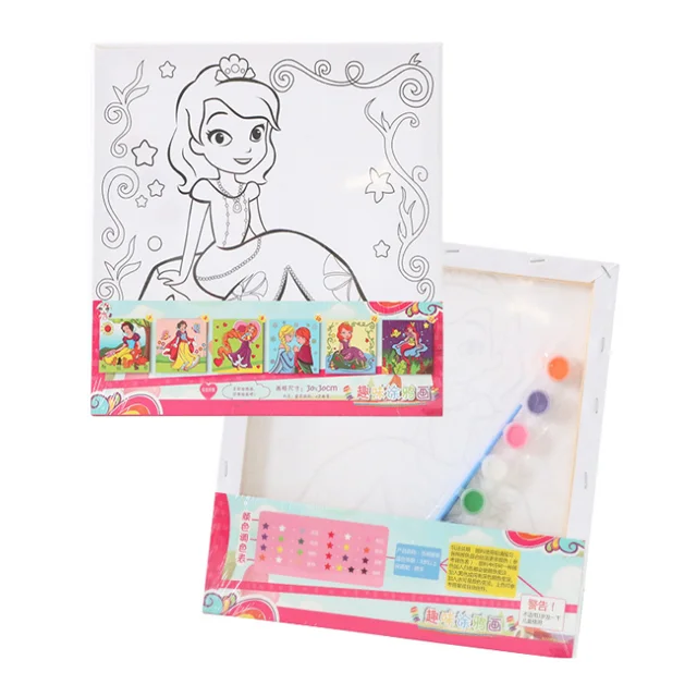 Diy canvas wooden frame paint by numbers