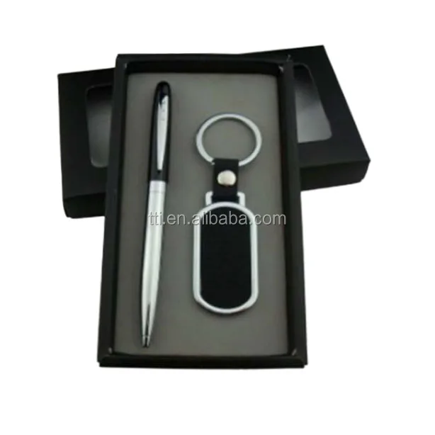 Metal pen and keychain gift pen set for business