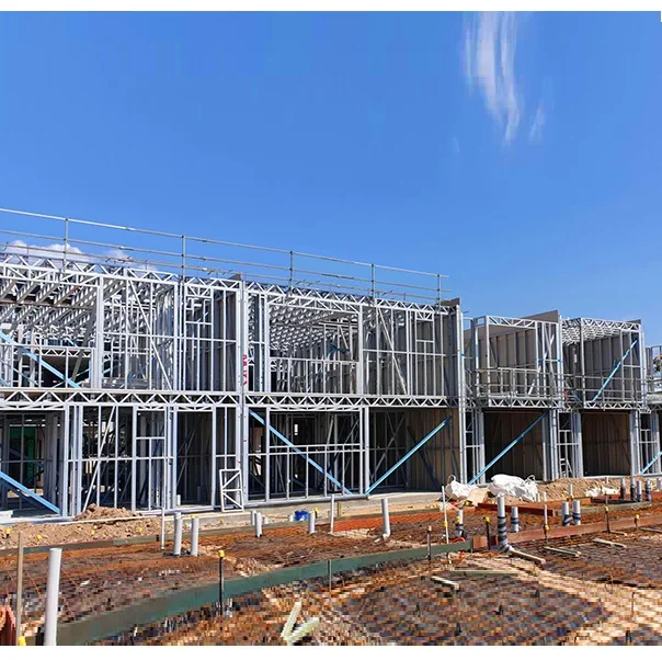 Deepblue Smarthouse ISO certificated light steel frame house apartment building prefab townhouse villas multi family