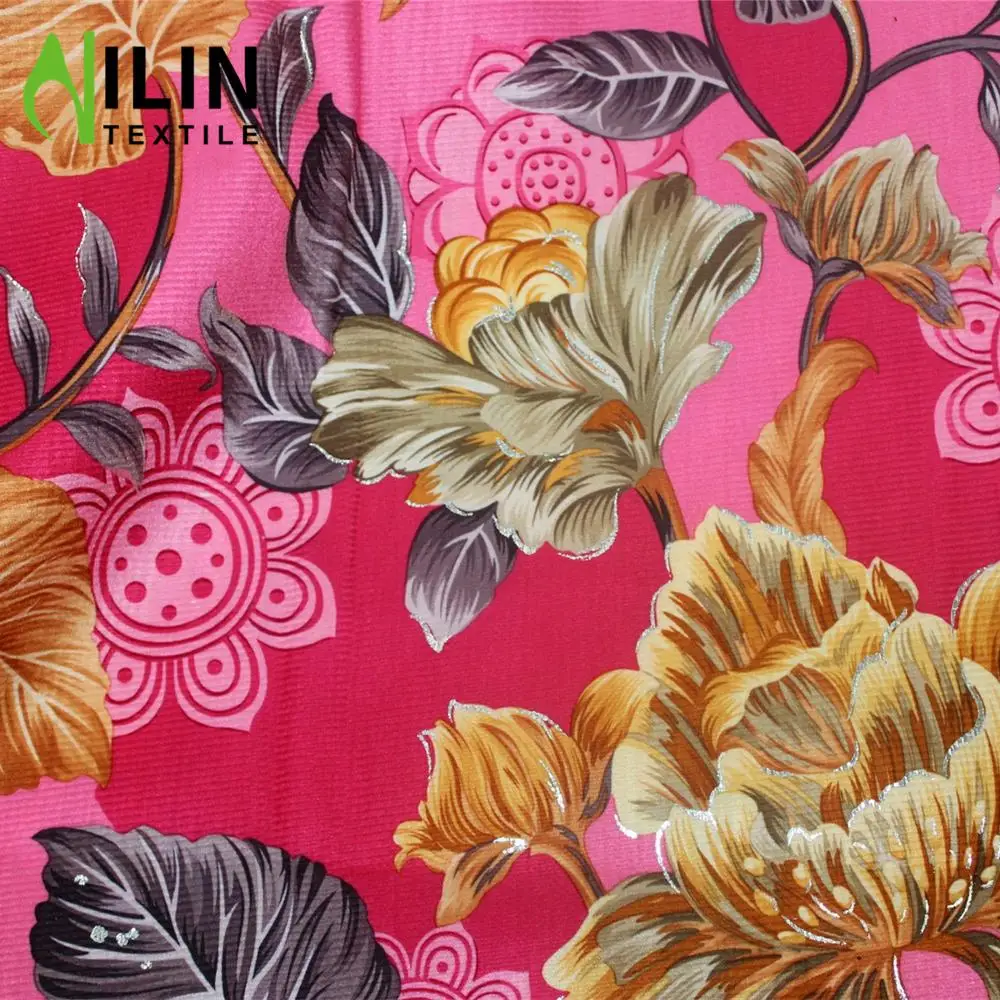 Трикотажная флисовая ткань из полиэстера fdy AOP, трикотажная ткань с принтом для платьев