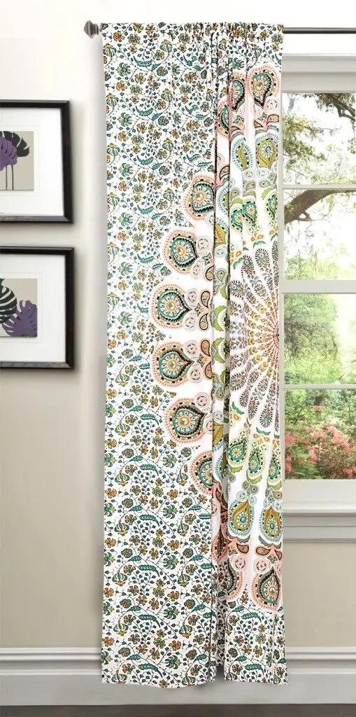 Mandala Print Curtain