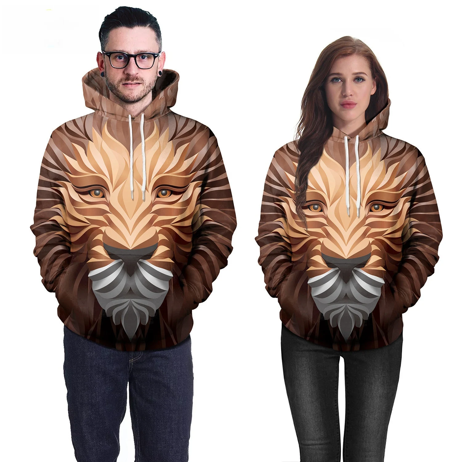 Mountain Adventure Lion Sweatshirts Hoodies Jacket Hot Selling 2021 Wholesale 3d Animal Wolf Printed Anime Hoodies For Men