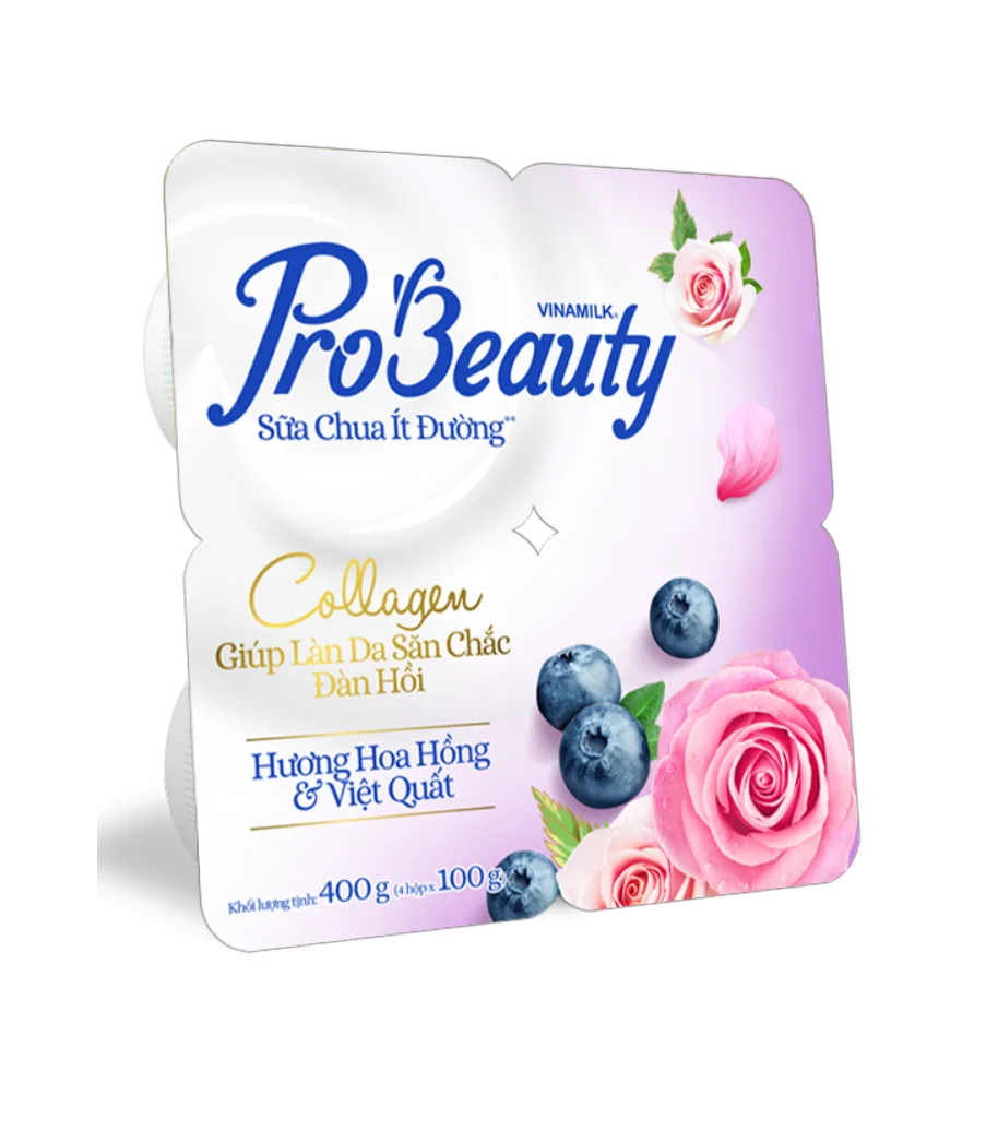 
Eating Yogurt - Pro Beauty - High Quality - Rose and Blueberry Fragrance Yogurt - Packing 100g per box x 48 boxes per Carton 