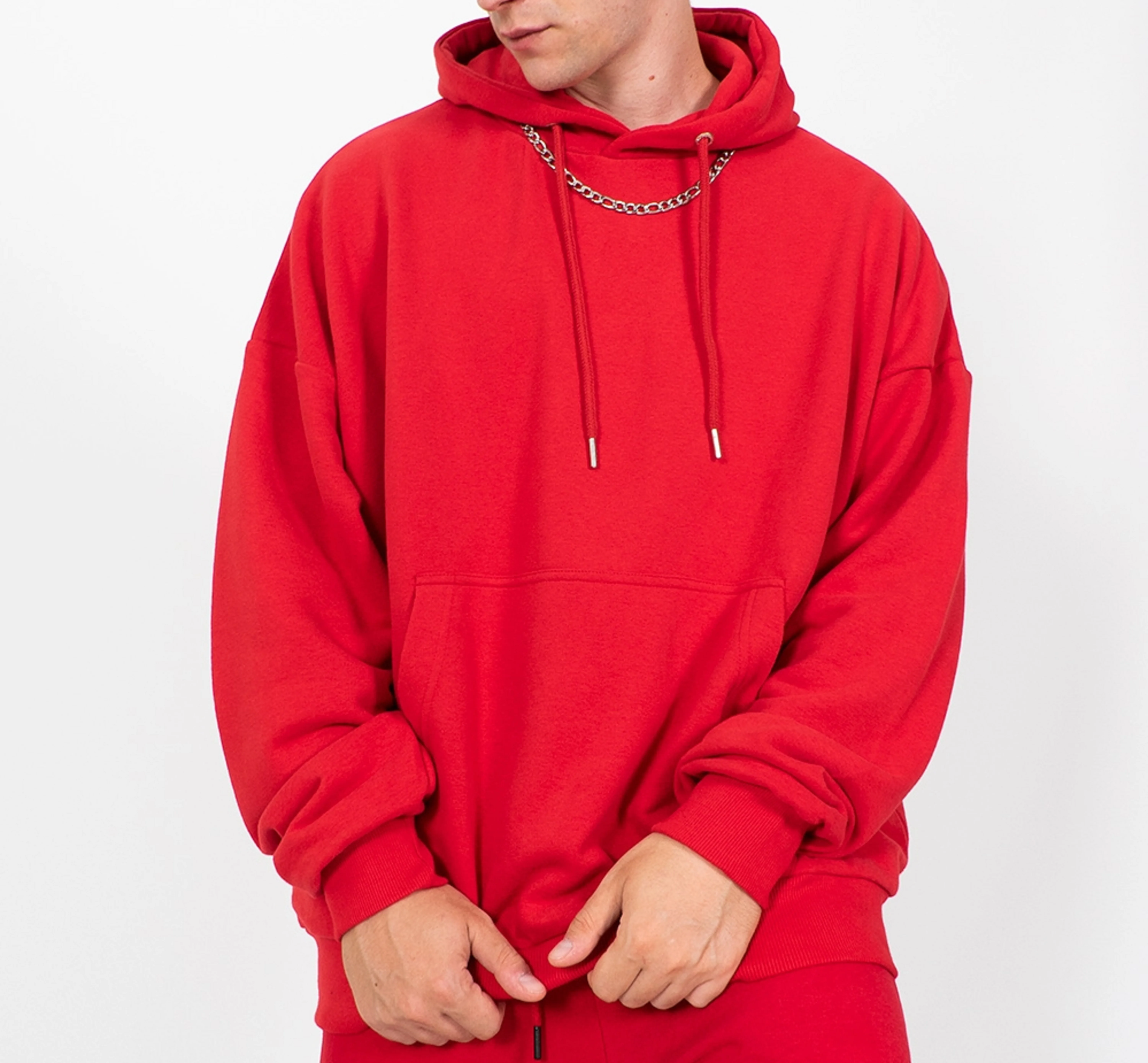 US EU Oversize Custom Hoodies Embroidered 100 Cotton Hooded Sweatshirt for Men Pink Avocado Black Green