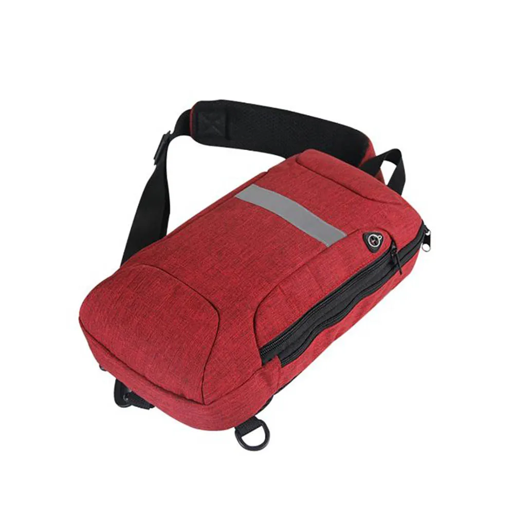 
Fashion Custom Sports Bags Sling Gym Travel Bike Laptop Chest Sling Shoulder Messenger Crossbody Phone Bags with Headphone Hole 