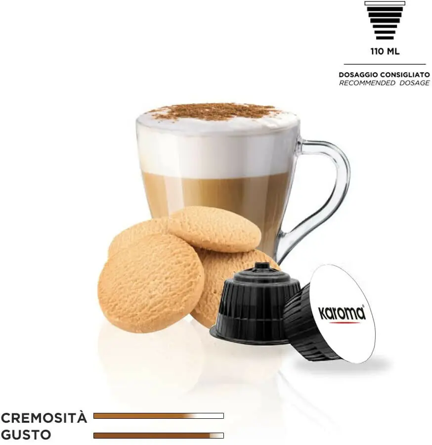 Karoma DOLCE GUSTO капсулы с ароматом печенья капучино этикетка PROVATE (OEM)