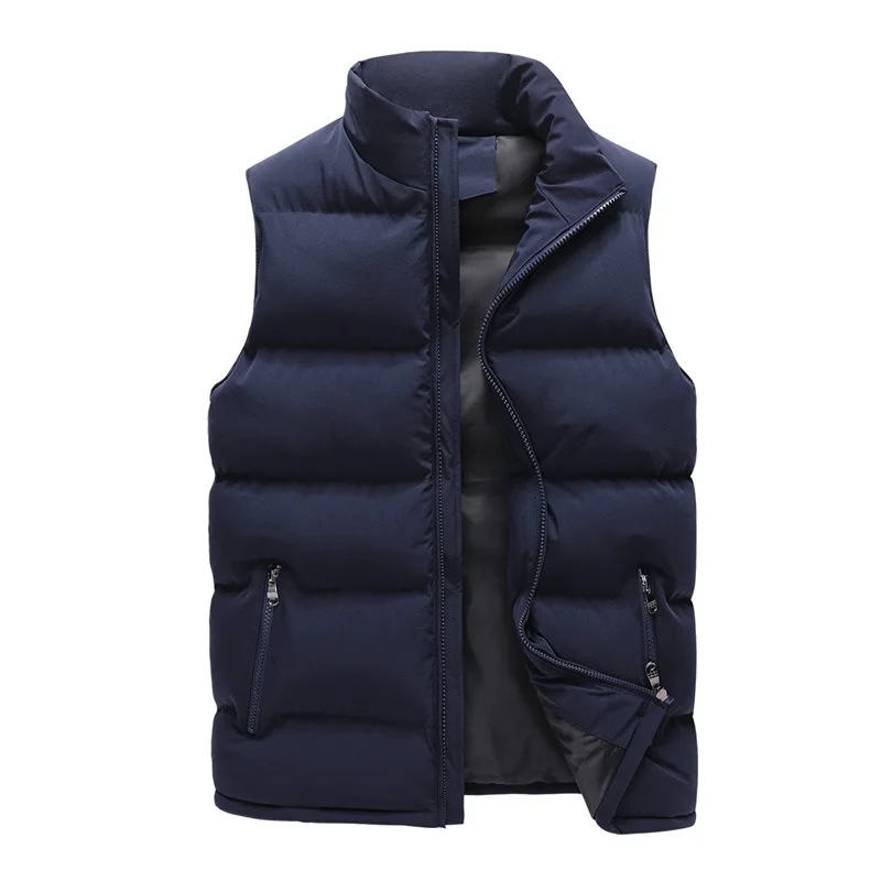Wholesale OEM/ODM Lightweight Casual Down Jacket Winter Warm Vest black sleeveless jacket man without hood