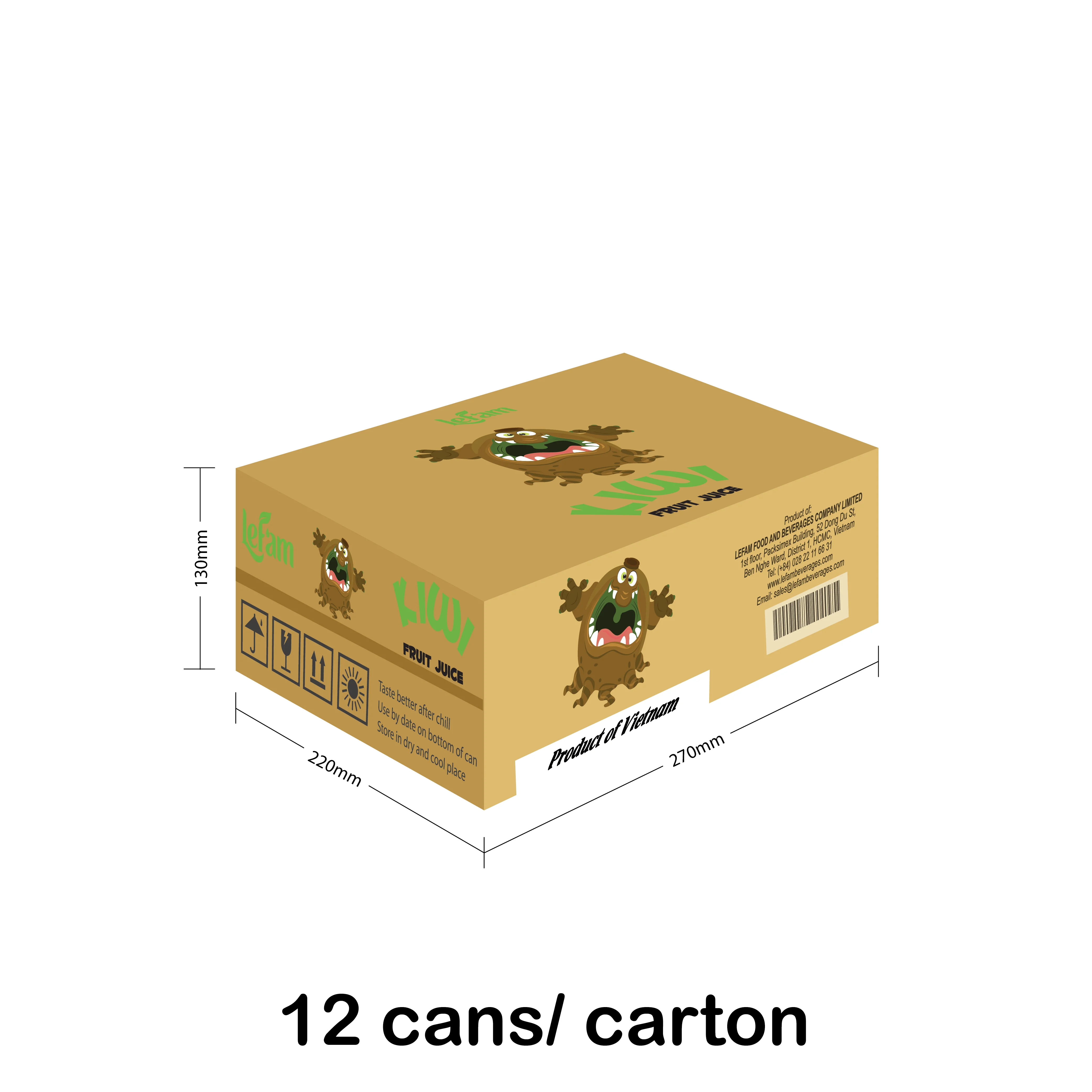 Strawberry Fruit Juice High Quality 330ml OEM Canned Juice Aluminum Can Original natural Vietnam LEFAM