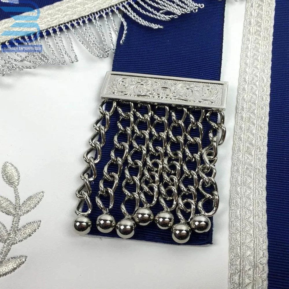 Top Selling Apron Masonic Regalia Blue Lodge Past Master Embroidery Freemason Royal Blue Apron