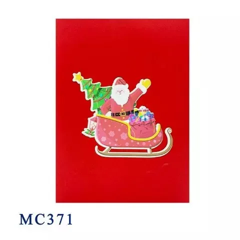 Santa Claus Sleigh 3D Pop Up Card Gifts & Crafts Handicraft Paper Crafts From Vietnam High Quality Best price Top Trending