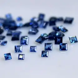 Natural Square Shape Faceted Blue Sapphire Loose Gemstone Polished Cabochon Making Jewelry wholesale price
