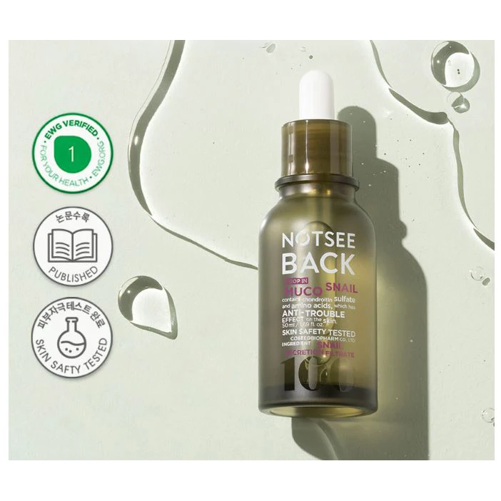 NOTSEEBACK Drop In SERUM 100% Single Ingredient Snail, Salmon, Caviar Collagen 3 Types (50ml 1.69fl oz) Korea