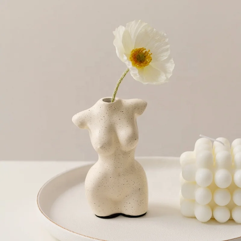 Amazon Hot Selling Body Shape Modern Nordic Simple Resin Vase