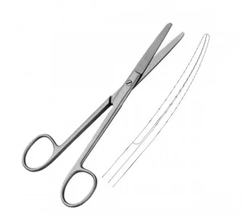 Гинекологические ножницы Wertheim профессионального качества 19,5 см с изогнутым рисунком из немецкой нержавеющей стали