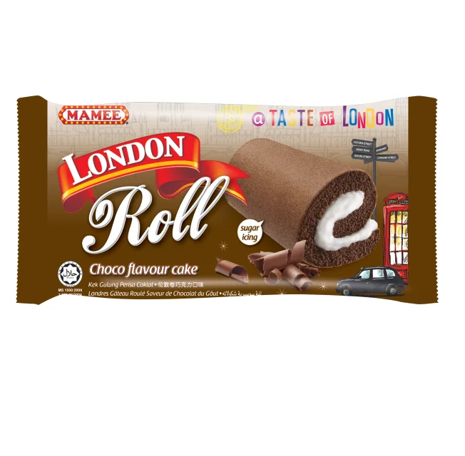  Mamee Лондон торт испечь Swiss Roll Box двойной шоколад кремовый