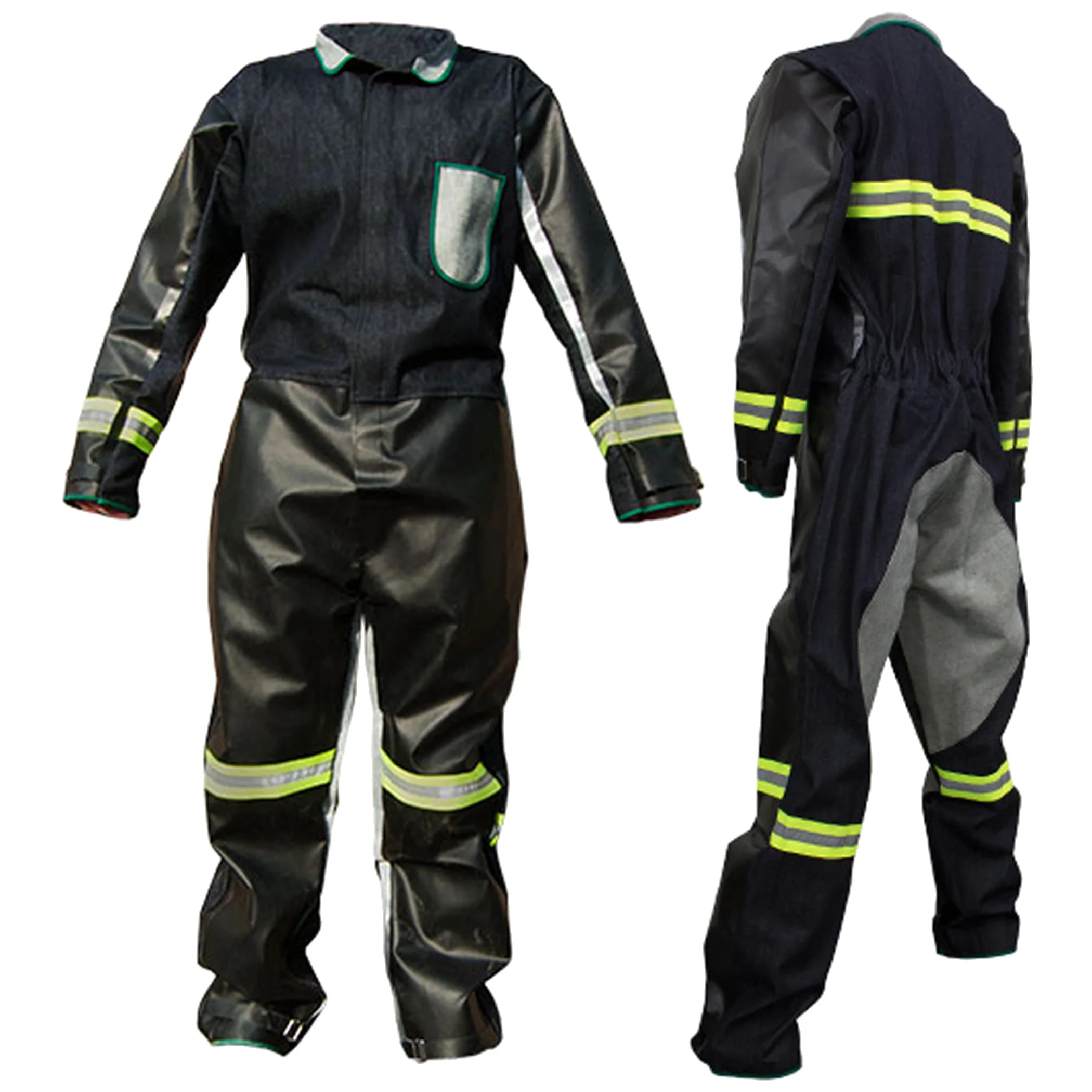 High quality flexible denim blast suits with reflective tape Custom design sandblast suit