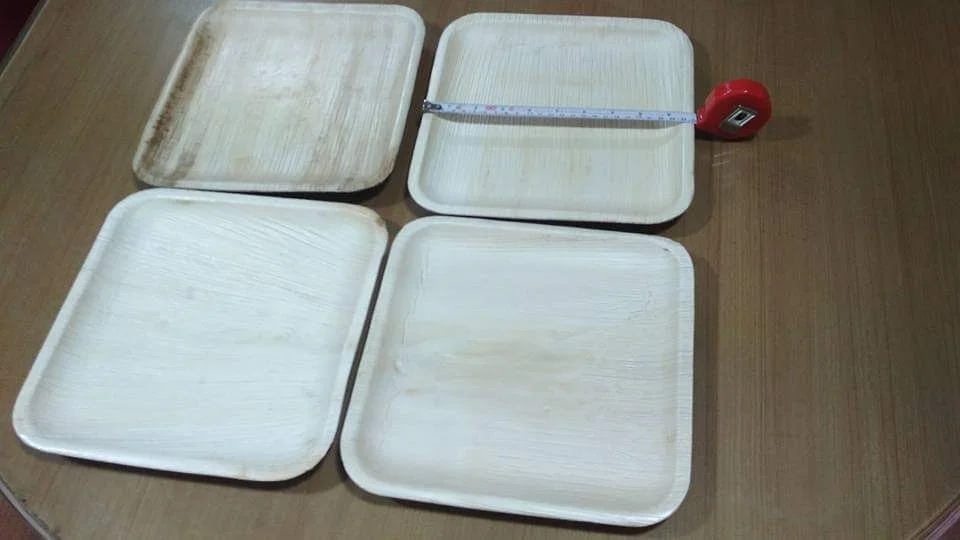 Одноразовая тарелка areca из натуральных листьев ладони миска тарелки с листьями банана столовые приборы столовая посуда