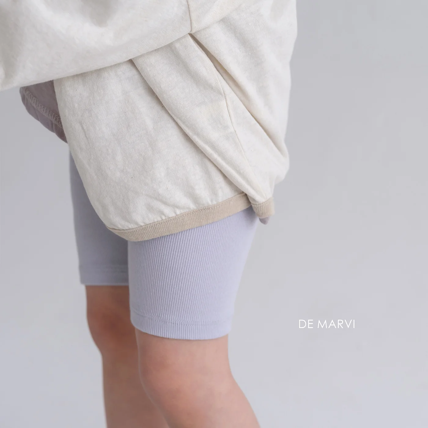 DE MARVI Kids Toddler Girls Summer Rib Leggings Shorts Clothing Korean Manufacturer MADE IN KOREA
