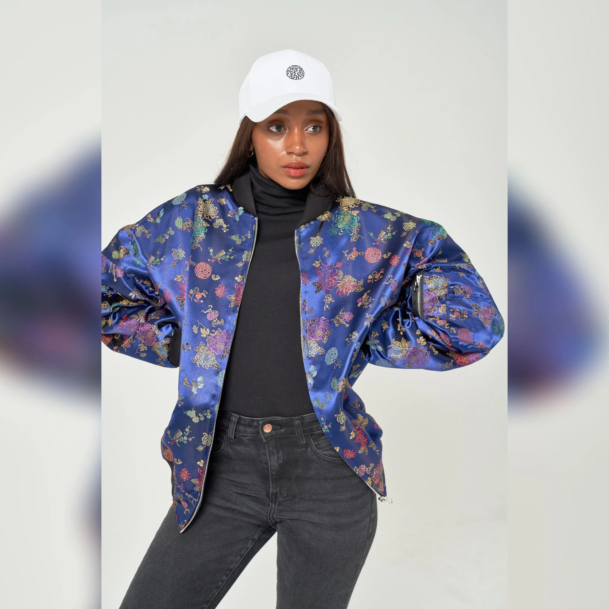 2021 Winter Fall Outdoor Casual Korean Traditional Reversible Bomber Jacket Flight Hanbok Made in Korea