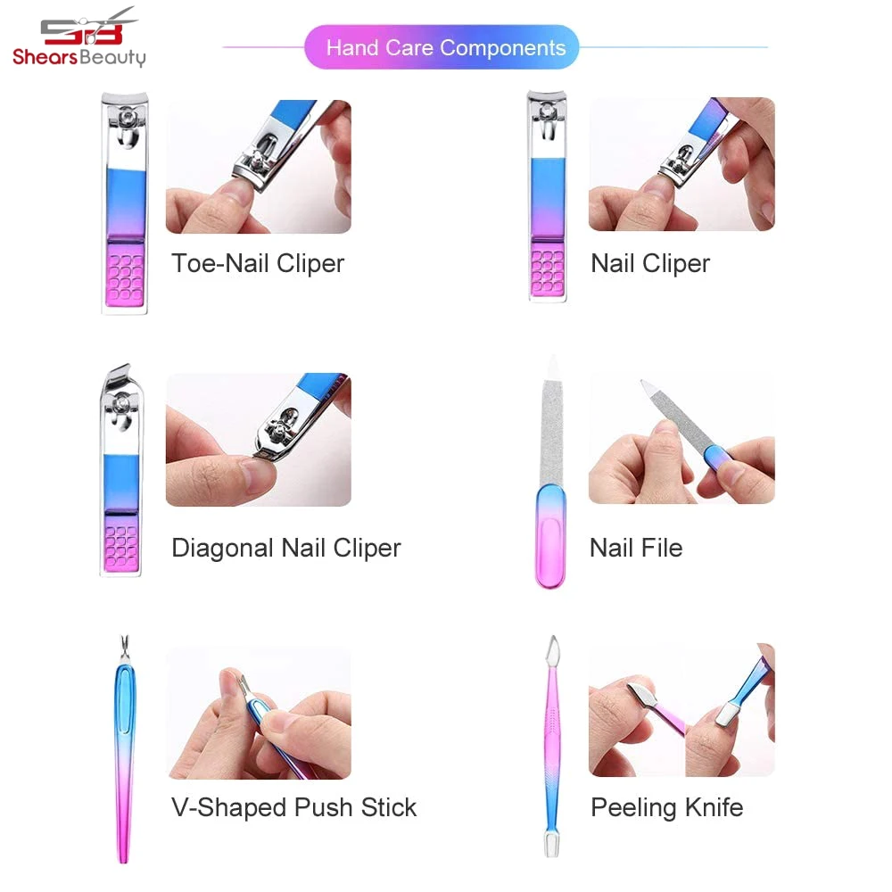 Manicure Set 8 In1 Nail Clipper Set Personal Care Professional Nail Care Kit Travel Accessories Manicure Tools Pedicure