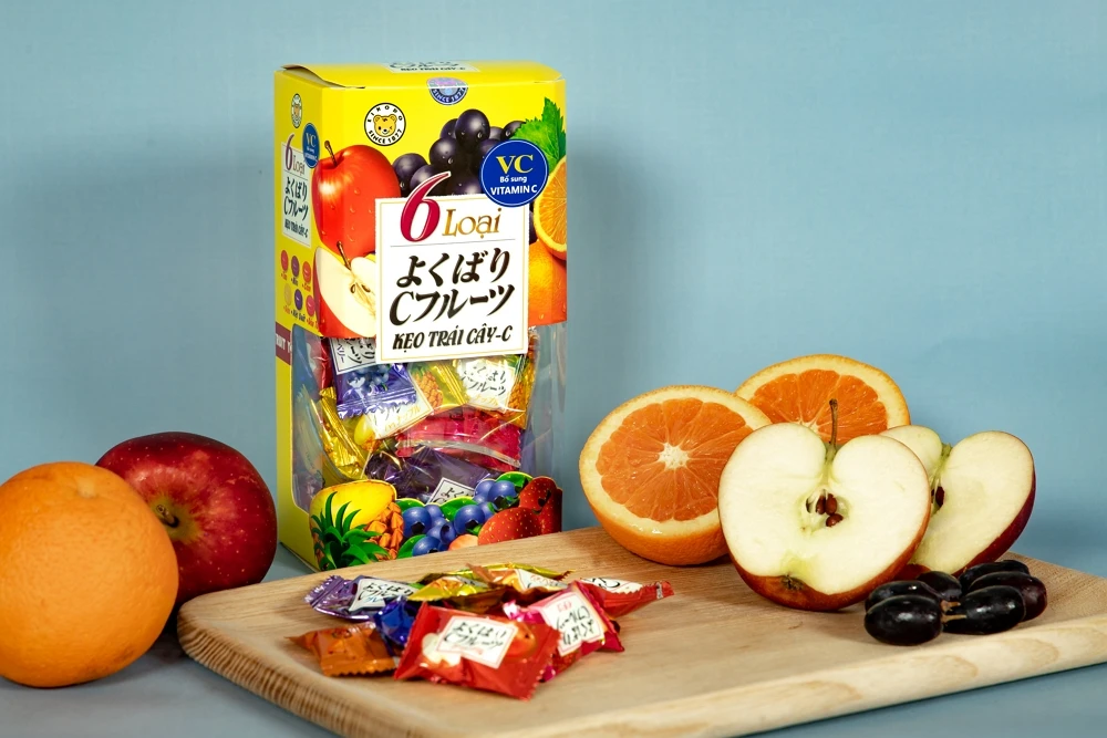  Фруктовые Конфеты-добавки с витамином C-японское качество-коробка 180 г