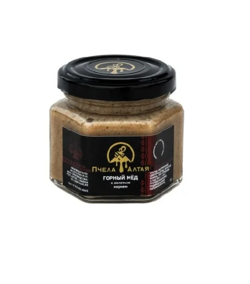 
Pure organic 100 ml/170g with Rhodiola Rosea wild mature Mountain honey from Russia 