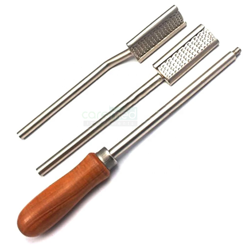 Professional Dental Equine Horse Dental Teeth Straight Angled Wood Handle Floats Rasps | Caremed Instruments