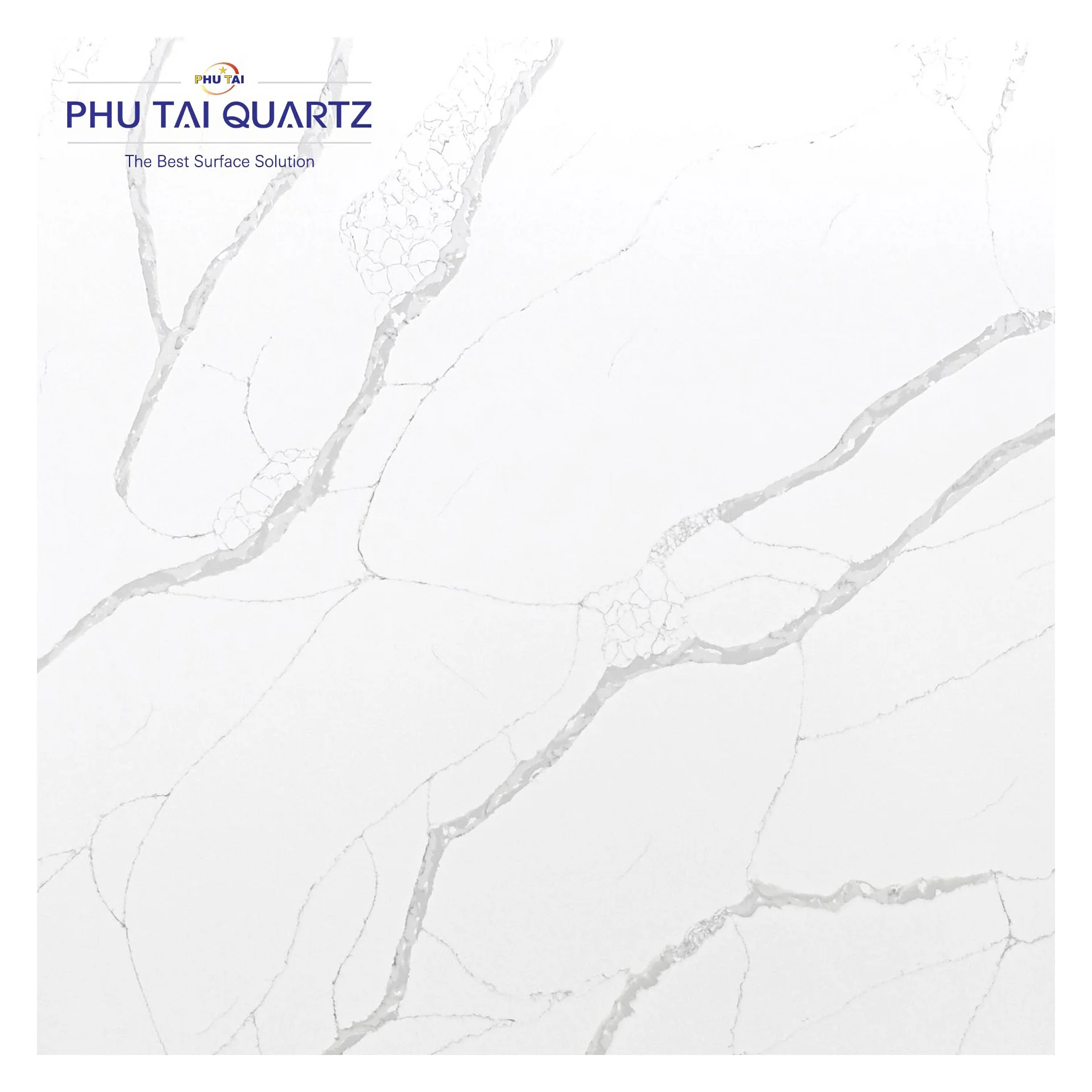 Calacatta Atlas PT 990 High quality Quartz polished Slab for Home countertops and Interior Walling Decoration from Phutai
