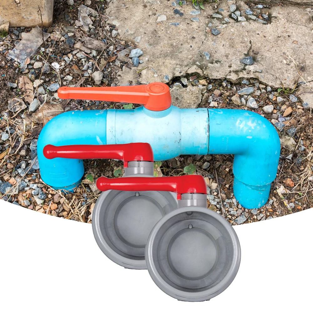 General Application Water Media Normal Temperature Hand Operated Plastic Valve with Red Handle Big Size