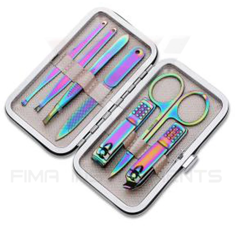 Promotional Custom Manicure Set Pedicure Kit 7 pcs Stainless Steel Nail Clipper Set