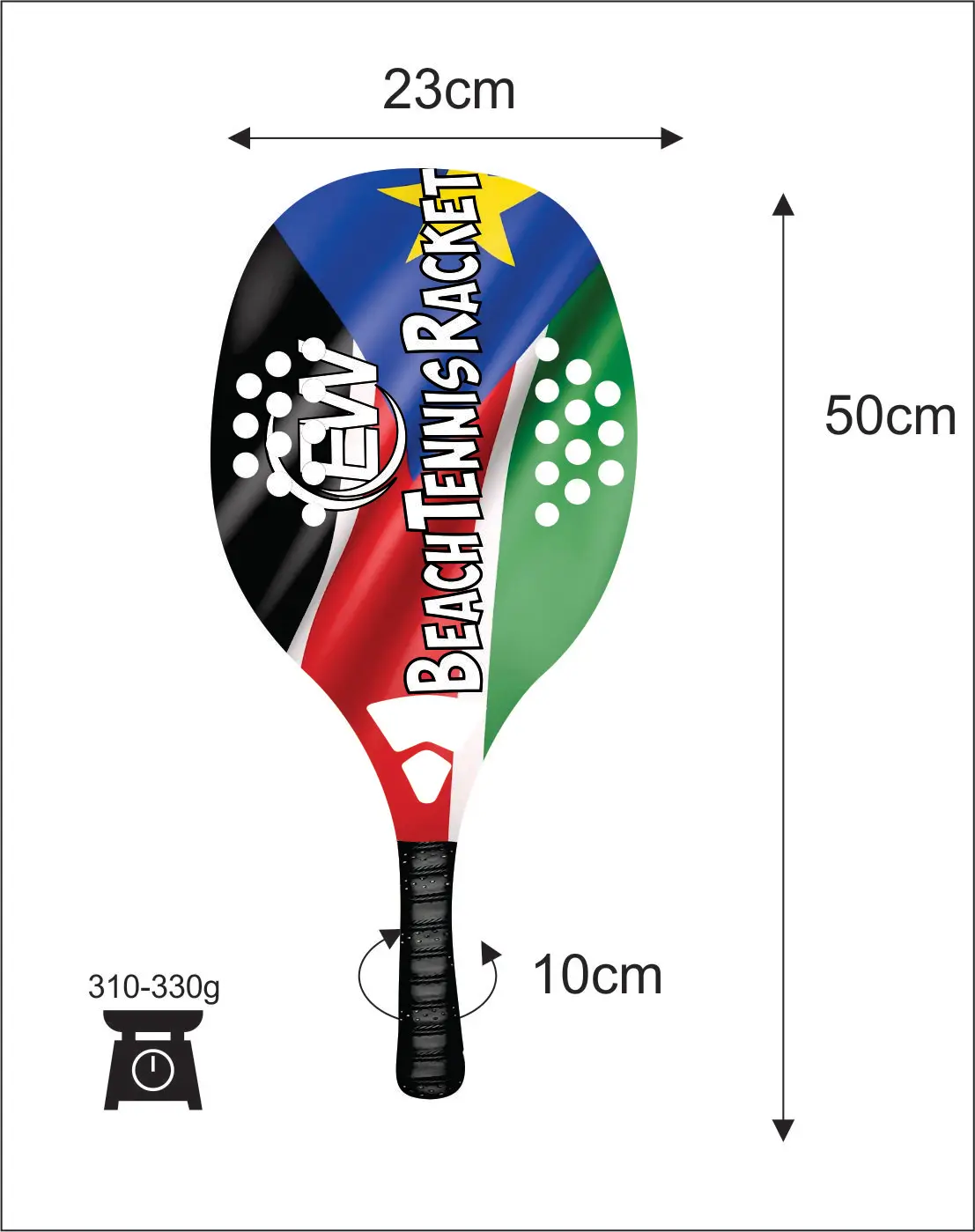 
Beach Tennis Rackets Custom Carbon glass Beach Paddle/Padel Racket with your logos and color combinations 