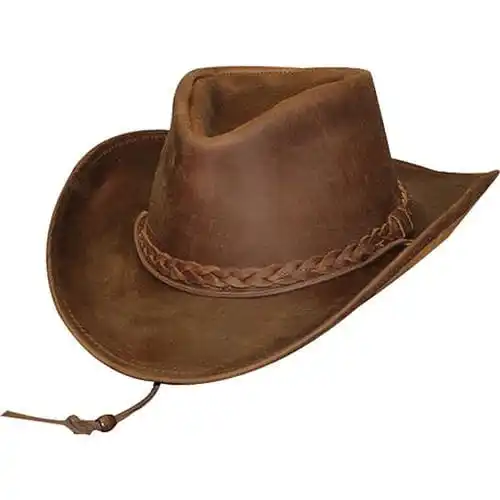 Wholesale price Handmade leather Cowboy Hat Wide Brim Western Style out door sun shading Hat for Men & Women