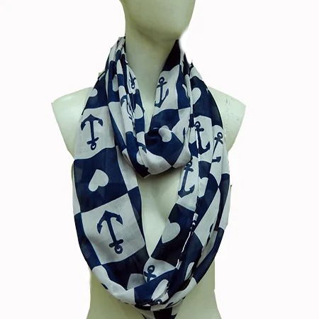 Infinity Loop Scarf 2021 100% Polyester Scarfs for Women  Custom Print Fashion Stoles and Neck wear Other Scarves for Girls