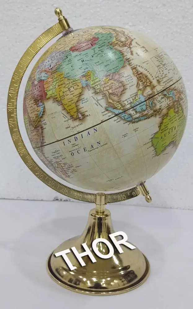 World Map globe  Multi Color Rotated World Globe Set Of 2 Desktop Office Table Decor With Base Display Goods Globe