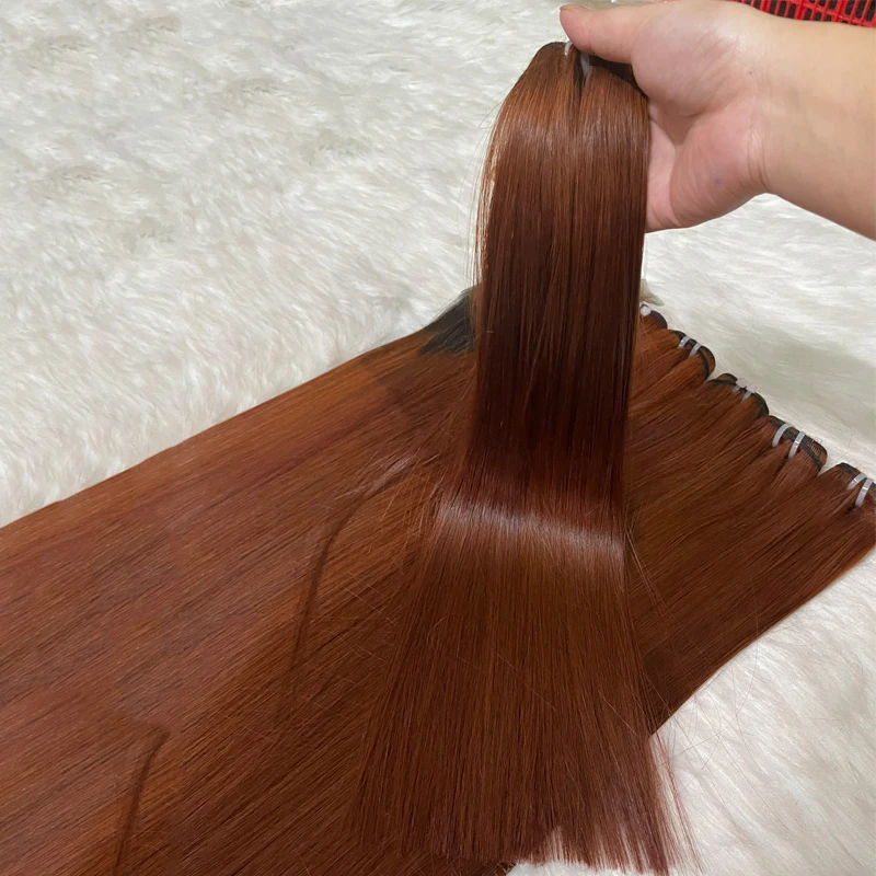 Top Seller 2021 Wholesale No Shedding No Fading Raw Virgin Double Drawn Bone Straight Human Hair Extension Wig