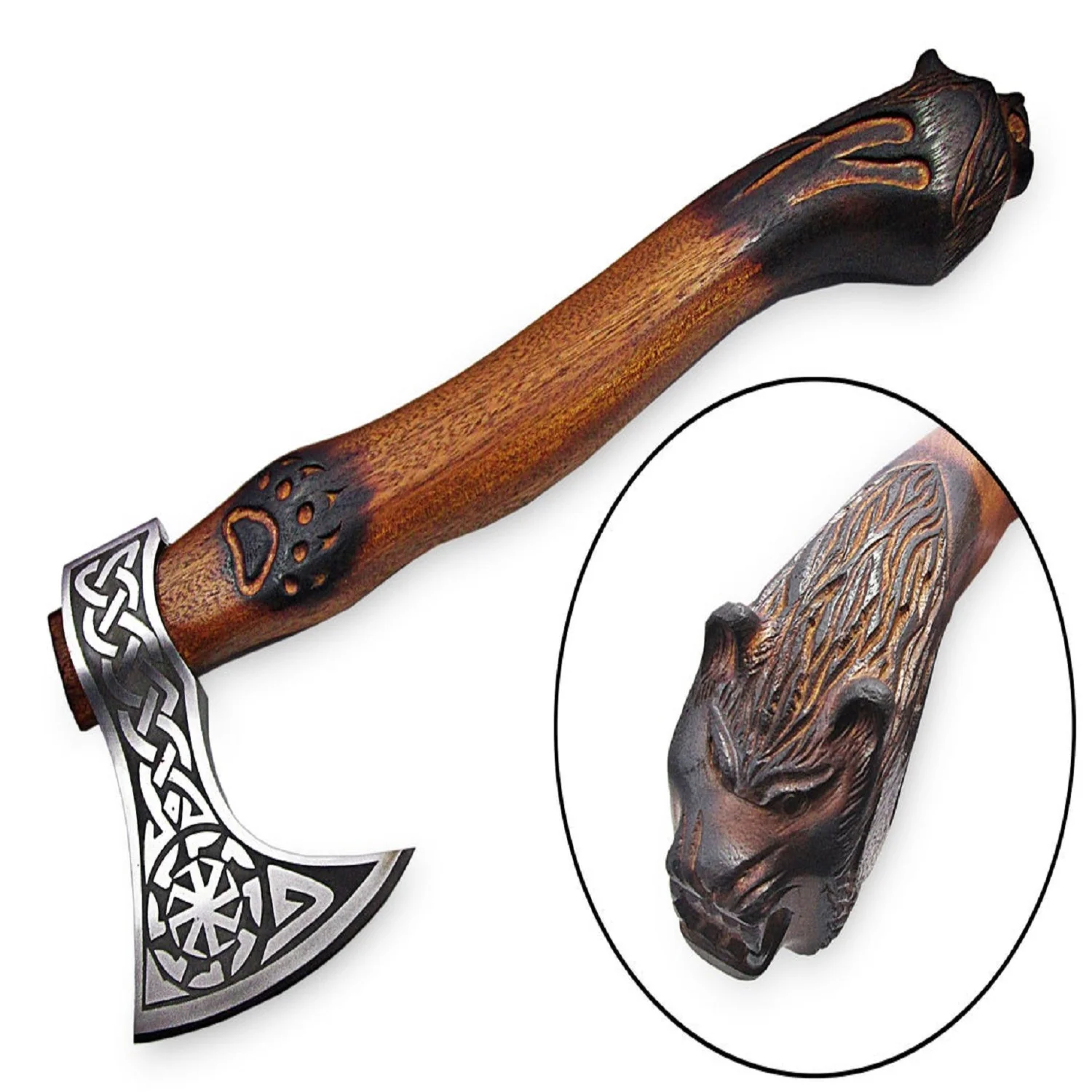Топор Ручной работы из углеродистой стали в стиле викингов, топор для кемпинга, высококачественный Тактический топор, топор с кожаным чехлом AX-27